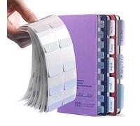 AVECMOI 420 Pieces Sticky Index Tabs, 3 Tailles d'onglets de Marqueurs de Page de Couleur Claire pour Documents, Livres, Journal, Dossiers pour étudiants, Enseignants, Personnel de Bureau