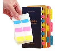 AVECMOI 420Pieces Adhesive Index Tabs, 3 Tailles Post-it, Onglets de Dossier Drapeaux Onglets de Lecture Colorés Marqueurs de Page pour Classeur, Livre, Papier, Note, Dossier de Classement