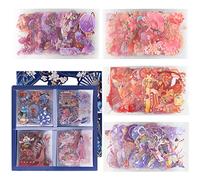 AVECMOI 500PCS Autocollants Vintage, 100 Feuilles Autocollant Esthétiques PET Transparent Peint à la Main Autocollants Décoratifs pour Scrapbooking, Journalings, Enveloppe