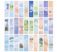 AVECMOI Marque-pages en Papier Bookmark, 30 Peintures à l'huile d'impressionnisme Signets Set, un Cadeaux de Lecture pour Femmes, Enseignants, Étudiants, Amateurs de Livres