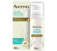 Aveeno Calm+ Restore Crème De Nuit Réhydratante Sans Parfum Peau Sensible Flacon Pompe 50ml
