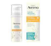 Aveeno CALM+RESTORE Soin de jour à l'avoine SPF 50 (50 ml), large spectre UVA/UVB, apaise les peaux sensibles, hydratation durable, haute protection solaire, sans parfum