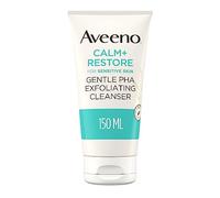 Aveeno Face Calm+Restore Gentle PHA Nettoyant exfoliant (1 x 150 ml), avec de l'huile d'avoine et du PHA d'origine naturelle, nettoyant pour le visage pour peaux sensibles, exfoliant assez doux pour