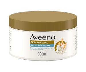 Aveeno Skin Renewal Smoothing Cream (1x 300ml ), with Nourishing Prebiotic Oat, 6% Naturally-Derived PHA & Smoothing Niacinamide, Hydrating Skin Cream, Suitable for Rough, Sensitive Dry Skin