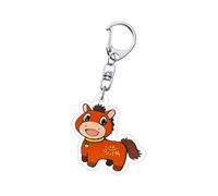 Avejjbaey 20 pièces pendentif cheval acrylique porte-clés pendentif animal porte-clés breloque de téléphone pour ami famille anniversaire de vacances porte-clés cheval qui pleure