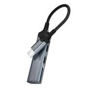 Avejjbaey Adaptateur de et auditif de Type C à Vitesse Rapide de 60 W pour Une Lecture de Musique Transparente et Un Chargement Rapide des appareils, Double Adaptateur USB C