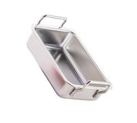 Avejjbaey Assiette carrée avec poignée en acier inoxydable pour gâteaux, brownies, lasagnes, gâteau rectangulaire, passe au lave-vaisselle