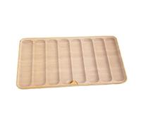 Avejjbaey Boîte de rangement portable en bois élégante avec rembourrage de protection et couvercle transparent