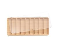 Avejjbaey Boîte de rangement portable en bois élégante avec rembourrage de protection et couvercle transparent