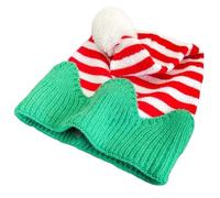 Avejjbaey Bonnet elfes tricoté pour Noël - Bonnet de vacances - Loisirs créatifs - Streetwear - Chapeau rayé de Noël pour homme