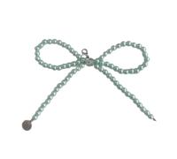 Avejjbaey Boucle de chaussure en forme de nœud ornemental, perles, nœuds, breloque de téléphone, porte-clés pour la fabrication de bijoux, pendentif de téléphone, sac à main, chaussure, 8x9cm, Cristal