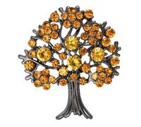 Avejjbaey Broche élégante « Arbres du » Épinglette marquante « Arbres du » pour vêtements, indispensable à la mode, 3.9x2.73in, Métal