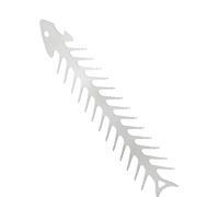 Avejjbaey Brochettes de barbecue en acier inoxydable - Ustensile de cuisine en plein air avec forme d'os de poisson innovante pour retourner facilement la viande en forme d'os de poisson