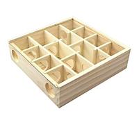 Avejjbaey Cachettes Transparentes en Bois pour Hamster Dessus en Acrylique pour Une Facile De La Santé des Animaux Compagnie Gerbille Souris Jouet D'exploration Boîte Transparente du