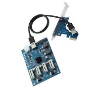 Avejjbaey Carte répartiteur PCIE 1X ASM1184e Contrôle 4 ports Efficace pour une connexion de carte graphique supplémentaire Utilisation de plusieurs GPU