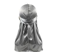 Avejjbaey Chapeau Durag à longue queue pour homme - En polyester doux - Pour dreadlocks - Confortable pour un usage quotidien, Argenté., Taille unique