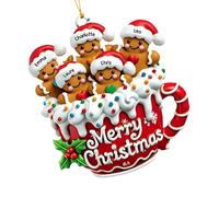 Avejjbaey Décoration d'arbre De Noël Intérieure Et Extérieure Ornement en Pain D'épices en Acrylique Incassable pour Manteaux Maison Bureau Ornements De Noël Incassables pour Arbre