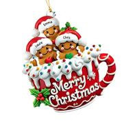 Avejjbaey Décoration d'arbre De Noël Intérieure Et Extérieure Ornement en Pain D'épices en Acrylique Incassable pour Manteaux Maison Bureau Ornements De Noël Incassables pour Arbre