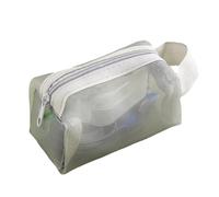 Avejjbaey Élégant sac à monnaie en maille de nylon transparent avec fermeture éclair pour clés et écouteurs avec organiseurs de grande capacité