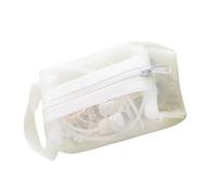 Avejjbaey Élégant sac à monnaie en maille de nylon transparent avec fermeture éclair pour clés et écouteurs avec organiseurs de grande capacité