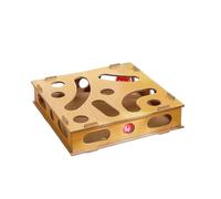 Avejjbaey Ensemble d'activités interactives polyvalentes pour chats avec systèmes de piste, 3 boules colorées pour un jouet stable amusant et personnalisable