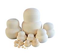 Avejjbaey Ensemble de poupées gigognes artistiques en Bois à 15 Couches, poupées Matryoshka Russes Non peintes pour Art Personnalisable et décoration de la Maison, Nidification Russe Non Peinte