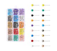 Avejjbaey Épingles De Positionnement Couture Multicolores 200/500/900 Pièces Tête Ronde 4mm pour La Couture Projet Courtepointe Code Couleur Maintien du Tissu