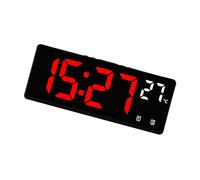 Avejjbaey Horloge numérique multifonctionnelle avec affichage de la température et du calendrier - Grand écran pour la vie - Réveil facile à lire