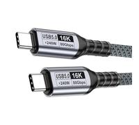 Avejjbaey Le câble USB5.0 Comprend Une Sortie vidéo 16K60Hz, Une Transmission de données à Vitesse de 80Gbps et Un Cordon de PD240W pour Travailler et câble vidéo
