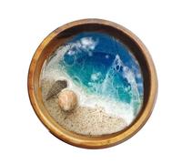 Avejjbaey Le monde de la mer dans des bols fait à la main avec coquillages, étoiles de mer, tortues - Décoration d'intérieur pour enfants - Thème artistique de Noël