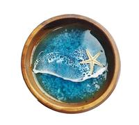Avejjbaey Le monde de la mer dans des bols fait à la main avec coquillages, étoiles de mer, tortues - Décoration d'intérieur pour enfants - Thème artistique de Noël