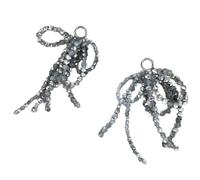 Avejjbaey Lot de 2 décorations de chaussures à la mode, beau nœud, pendentif, bijoux de chaussures élégants, chaussures, aides appropriées pour, 12CM, cristal