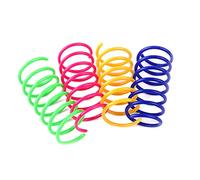 Avejjbaey Lot de 4 Jouets Colorés pour Chats - Bobine de Ressort pour Chaton - Réduit l'Anxiété - Ludique pour Chats d'Intérieur