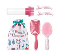 Avejjbaey Lot de 6 peignes à cheveux de Noël avec pinces à cheveux, peigne de massage double face pour cuir chevelu, brosse à cheveux creuse,