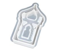 Avejjbaey Moules en silicone en forme de lune pour bougeoir en résine époxy, support de bougie chauffe-plat, décoration d'intérieur, gypse en silicone