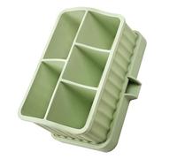Avejjbaey Organisateurs de brosses à dents en silicone robuste pour un usage familial avec compartiments multicouches et étui à brosse à dents pratique en voyage, Vert, Taille unique