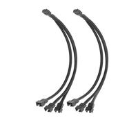 Avejjbaey Pack 2 3/2/1 Way 4pin PWMS PWMS Fan Splitter Cable 9.8 Pouce Câble D'extension du Ventilateur PC pour Le Refroidissement Amélioré