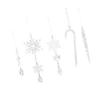 Avejjbaey Paquet De 20 Cônes Glace en Acrylique Transparent Décorations d'arbre Noël Incassables pour L'intérieur Et L'extérieur Décoration Fêtes Vacances Ornement Glaçon en Acrylique Noël