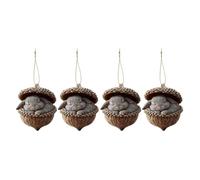 Avejjbaey Pendentifs plats en acrylique en forme d'animal conçus pour les occasions festives telles que Noël, ajoutant du bonheur à n'importe quelle pièce d'ornement de forêt