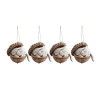 Avejjbaey Pendentifs plats en acrylique en forme d'animal conçus pour les occasions festives telles que Noël, ajoutant du bonheur à n'importe quelle pièce d'ornement de forêt