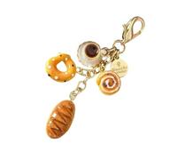 Avejjbaey Porte-clés élégant pour sac à main, porte-monnaie café et pain, porte-clés tendance pour décoration de sac à dos à usage quotidien, Alcaline 2, taille unique