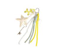Avejjbaey Porte-clés multifonction à motifs avec corde tressée, clip solide, cordon tressé décoratif, pendentif pour sac à main, sac à dos, accessoire avec pompons