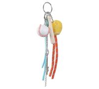 Avejjbaey Porte-clés tendance coloré pour sac de baseball - Accessoire polyvalent pour sacs à dos et équipement de plein air - Décoration quotidienne - Breloque élégante pour sac à dos, D, taille