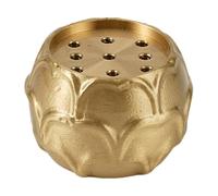 Avejjbaey Porte-encens créatif en forme de fleur avec plusieurs trous, porte-encens en métal pour