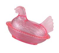 Avejjbaey Poule artistique sur un bol couvert de nid pour les collations de dessert, accents de décoration intérieure de ferme Poule artistique unique sur un bol de bonbons nid avec couvercle