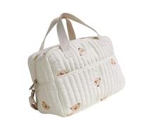 Avejjbaey Sac à langer léger de grande capacité pour maman, sac à bandoulière résistant aux éclaboussures, sac à main à compartiments multiples, Nombreux ours, Small