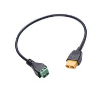 Avejjbaey XT60 Adaptateur de charge équilibré femelle vers connecteurs 2 broches avec bornes fixes à vis pour une installation facile Câble d'extension de 30 cm