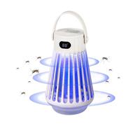 AVEKI Lampe anti-insectes 2 en 1 pour le camping, rechargeable par USB, pour intérieur et extérieur, étanche, tue-mouches pour jardin, terrasse (blanc)