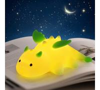 AVEKI Veilleuse pour Enfants, Mignonnes Lumières en Silicone en Forme de Dragon Laiteux avec 7 Couleurs, Réglable et Rechargeable, Lampe de Chevet Magnétique en Forme de Dinosaure pour Chambre de Bébé