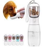 AVELORA Bouteille d'eau Portable pour Chien, Bouteille d'eau Portable avec récipient de Nourriture, Distributeur d'eau Portable d'extérieur pour Chat, Chiot, Animaux de Compagnie pour la Marche, la